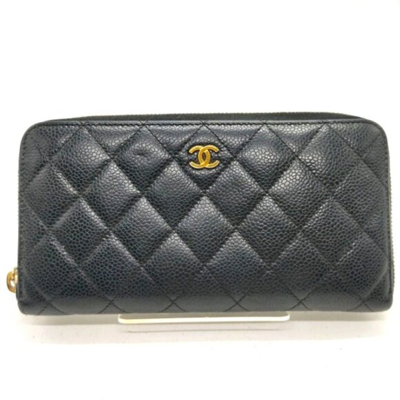 Chanel Zippy Long Wallet Black Caviar Skin mon-569-09012025 - Picture 1 of 9